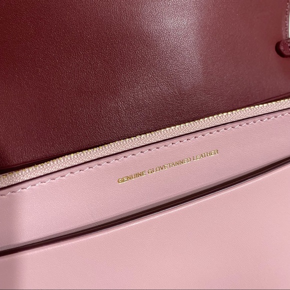 Coach Callie Blossom Pink Leather Foldover Chain Clutch Bag 68032 - Picture 7 of 8